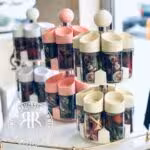 سام ست سرویس ادویه گردان 2 طبقه  الوان کرم  8959