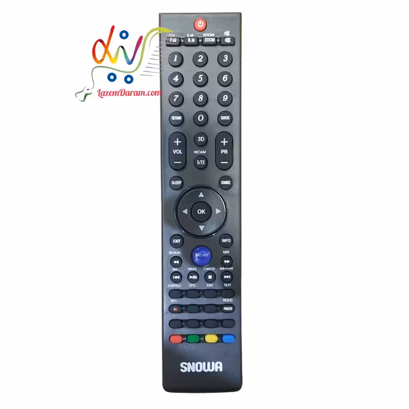 کنترل تلویزیون اسنوا دکمه آبی