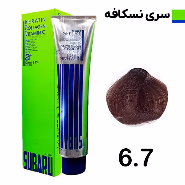 رنگ مو بلوند نسکافه ای تیره سوبارو شماره 67