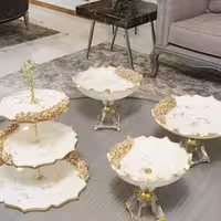 ست پذیرایی چهار تکه رزینی جهیزیه عروس طلایی