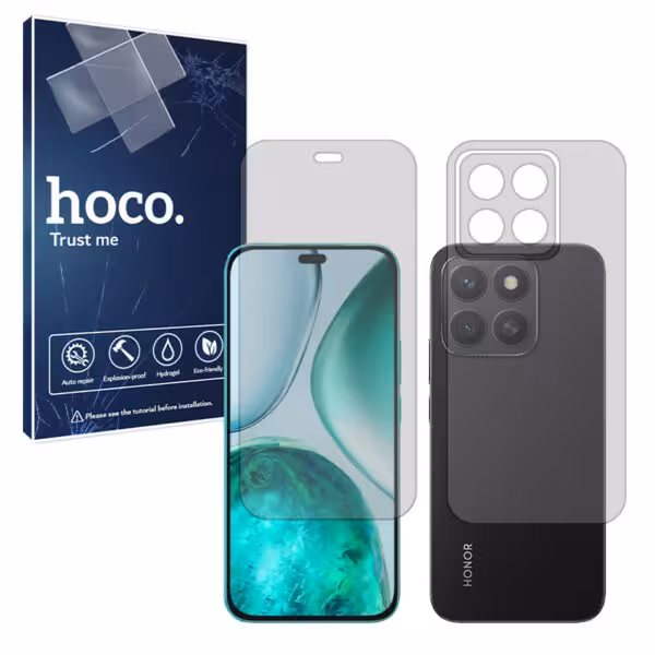 گلس صفحه نمایش و پشت گوشی آنر X8c مدل مات برند هوکو کد SS