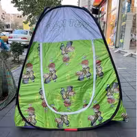 چادر مسافرتی کودک سایز دونفره  فنری طرح بن تن (BEN10 ) مناسب بازی  کد2