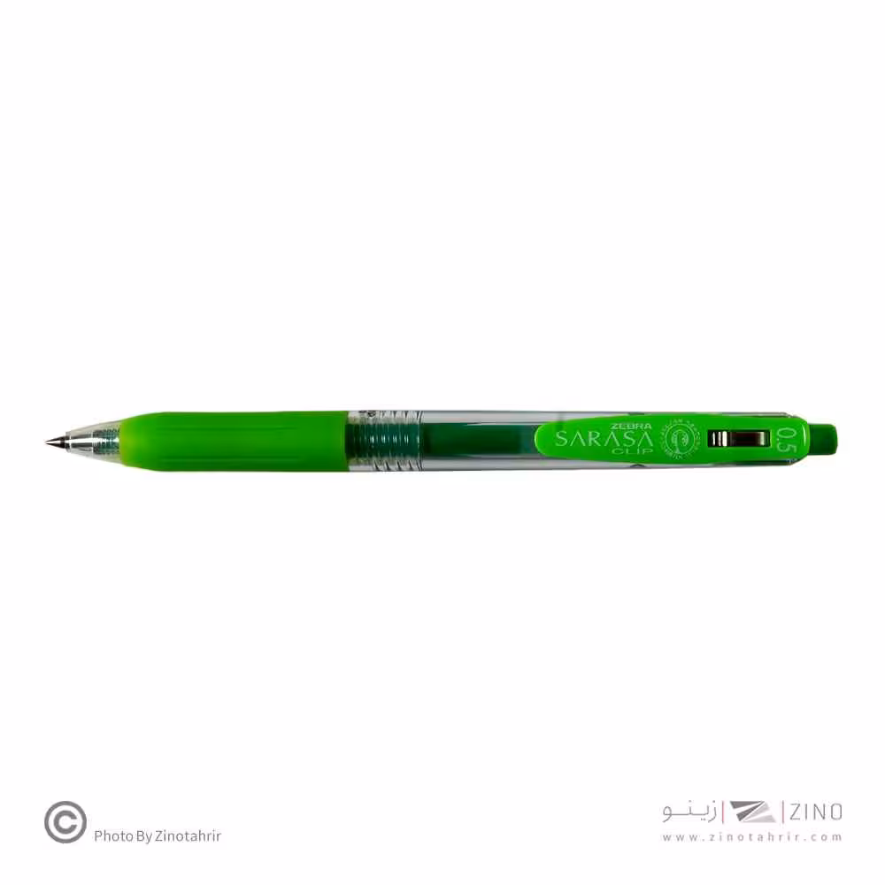 روان نویس فشاری ساراساکلیپ سبز 0/5 زبرا(10عددی)