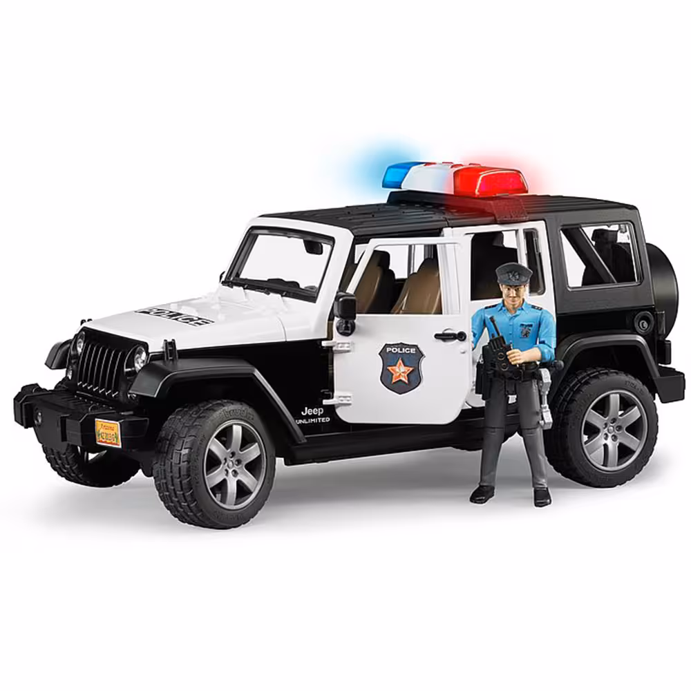ماشین پلیس Jeep برودر bruder همراه فیگور پلیس