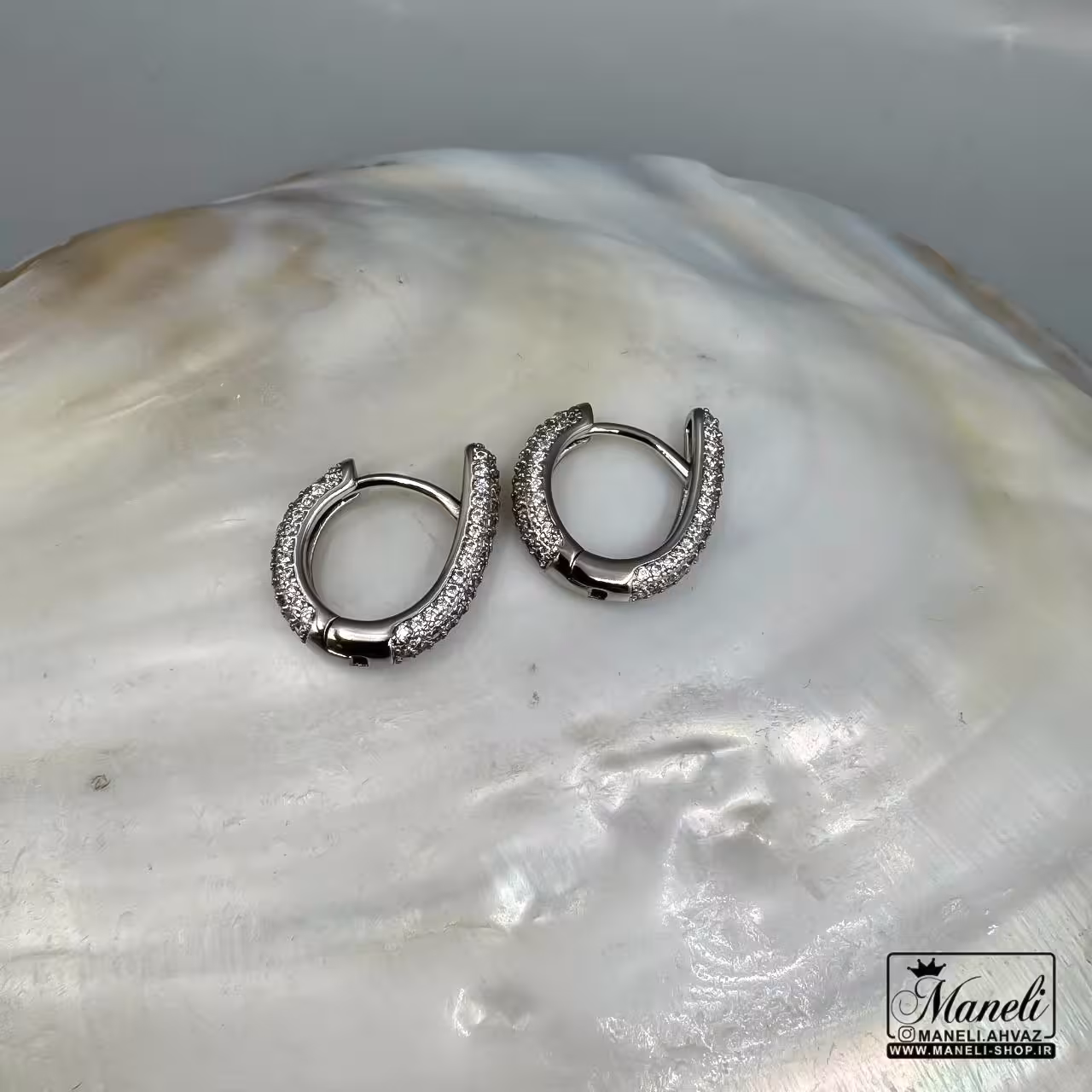 گوشواره فول نگین برند ژوپینگ ضد حساسیت|14040496