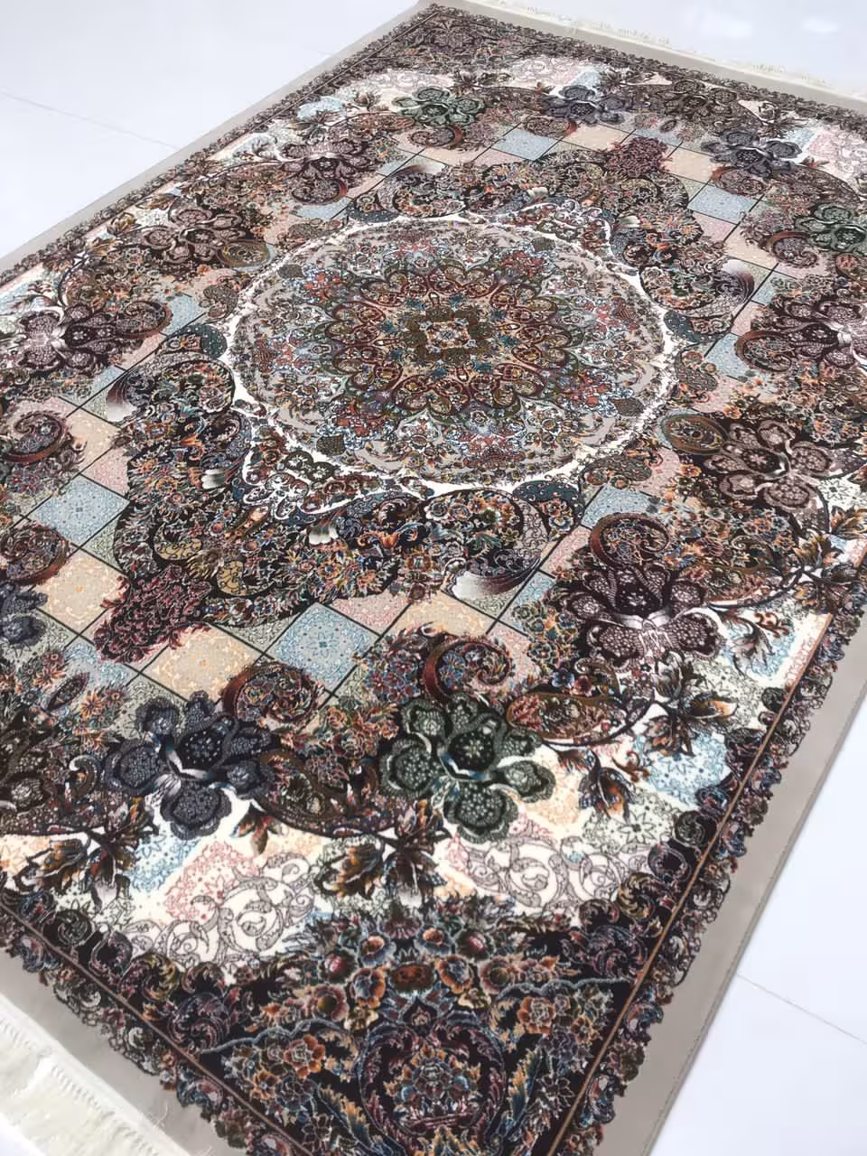 فرش ماشینی کاشان700شانه تراکم 2550صددرصد اکرولیکA