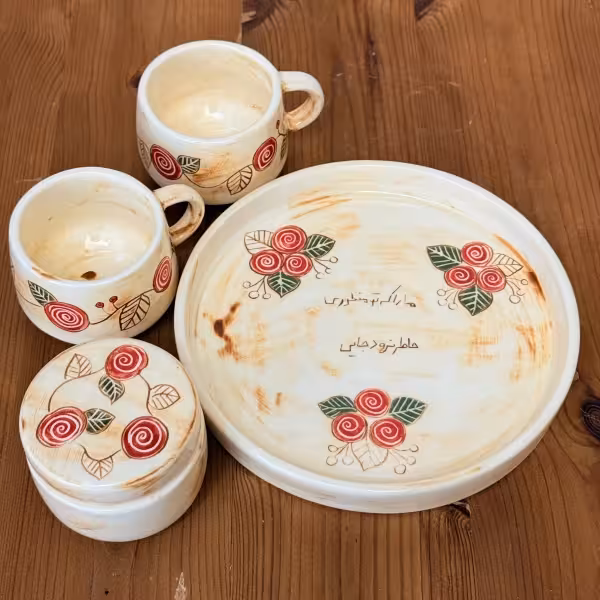 چای خوری دو نفره حوض ماهی طرح پانزده