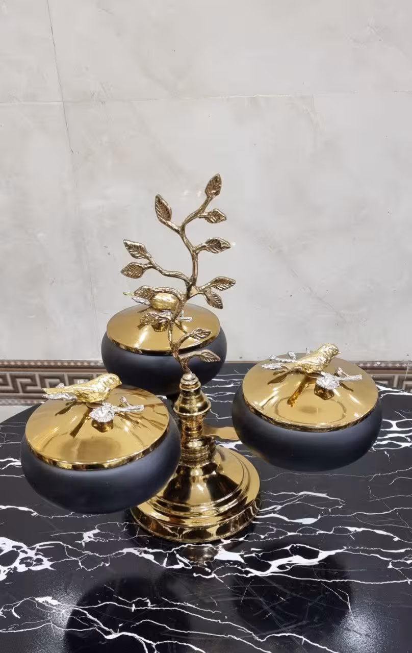 کندی باکس 3 قلو مشکی طلایی