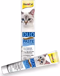 خمیر مولتی ویتامین گربه GimCat مدل Duo Paste با طعم ماهی وزن 50 گرم