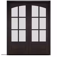 درب شیشه‌دار چوبی با روکش پلی اورتان کد 1198