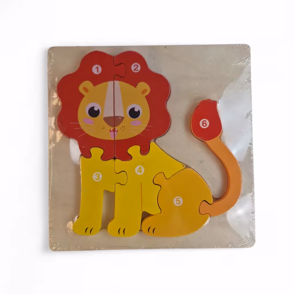 پازل کودکانه چوبی طرح شیر کد WD6401