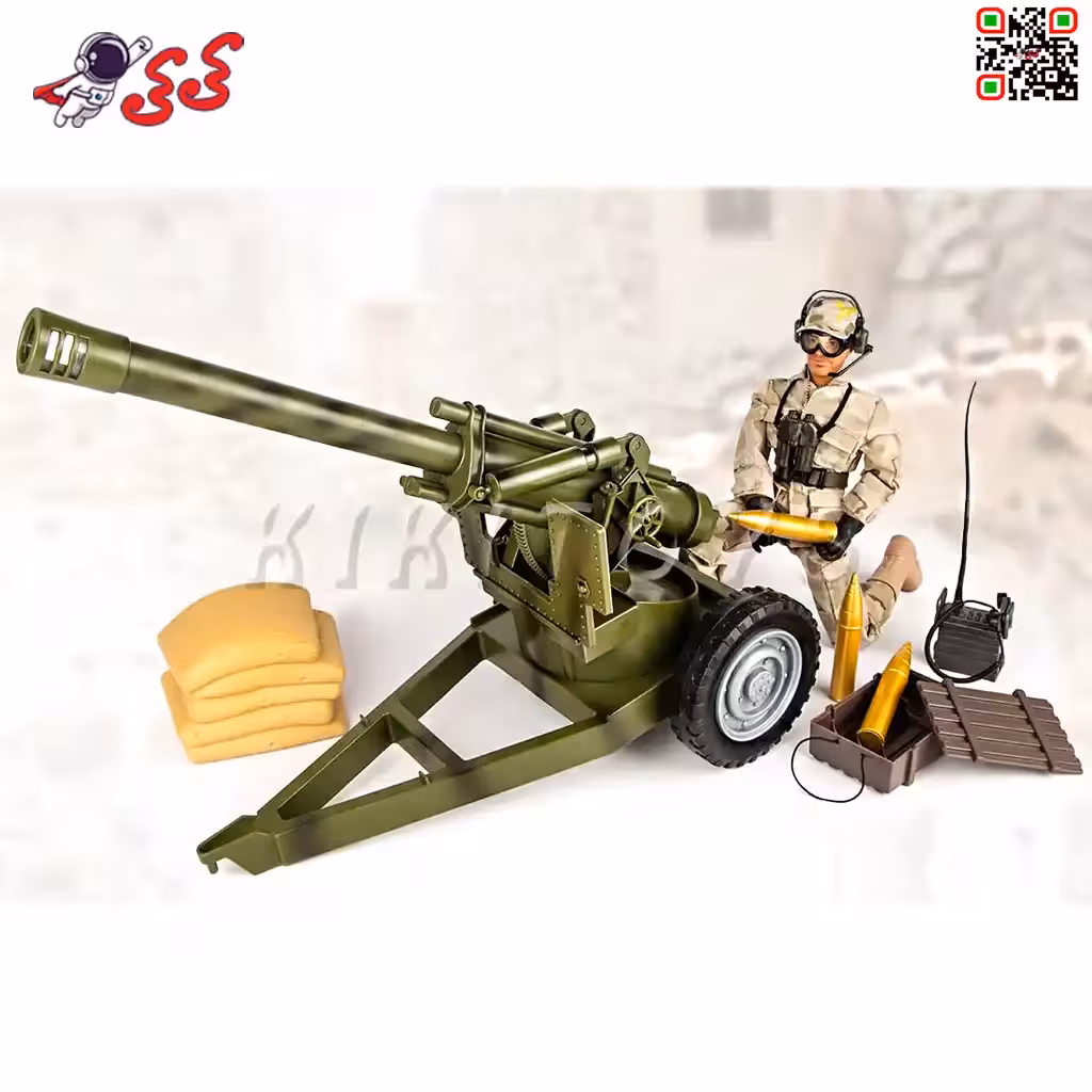 ماکت توپ جنگی بزرگ با گلوله و سرباز ست نظامی ام اند سی MILITARY HOWTTZER 90053