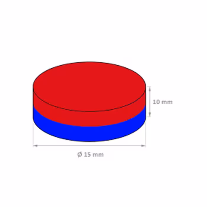 آهن ربا مدل نئودیمیوم دیسک D15x10mm بسته 4 عددی