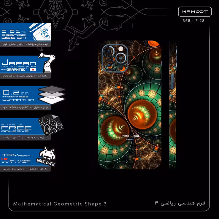 برچسب پوششی ماهوت مدل Mathematical Geometric Shape 3-FullSkin مناسب برای گوشی موبایل اپل iPhone 12 Pro Max