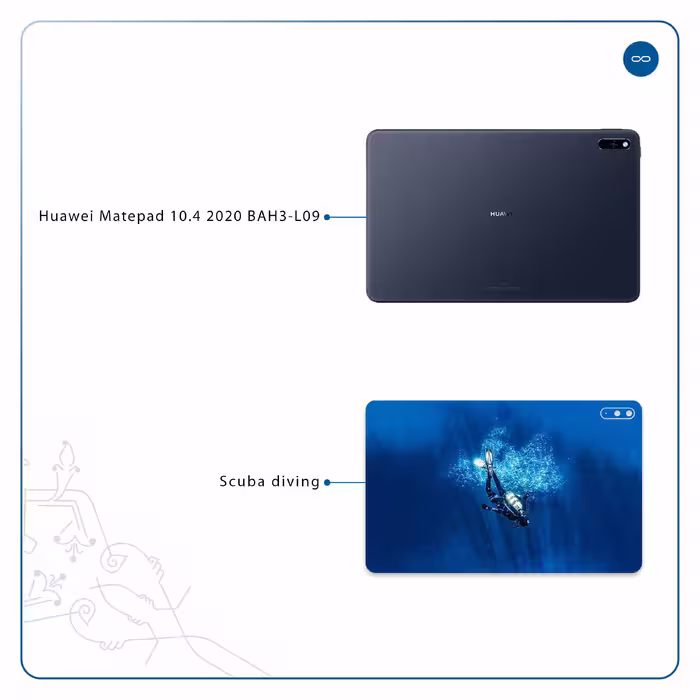 برچسب پوششی ماهوت مدل Scuba Diving مناسب برای تبلت هوآوی Matepad 10.4 2020 BAH3-L09