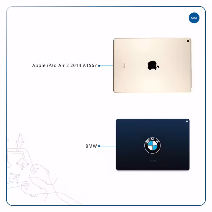 برچسب پوششی ماهوت مدل BMW مناسب برای تبلت اپل iPad Air 2 2014 A1567