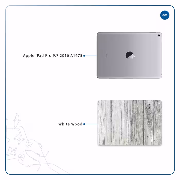 برچسب پوششی ماهوت مدل White Wood مناسب برای تبلت اپل iPad Pro 9.7 2016 A1675