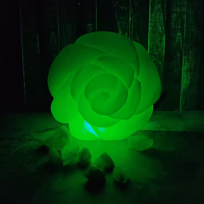 آباژور سنگ نمک مدل طرح گل برجسته کد 02