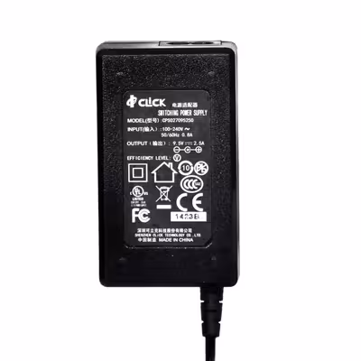 آداپتور 9.5 ولت 2.5 امپر کلیک مدل cps027