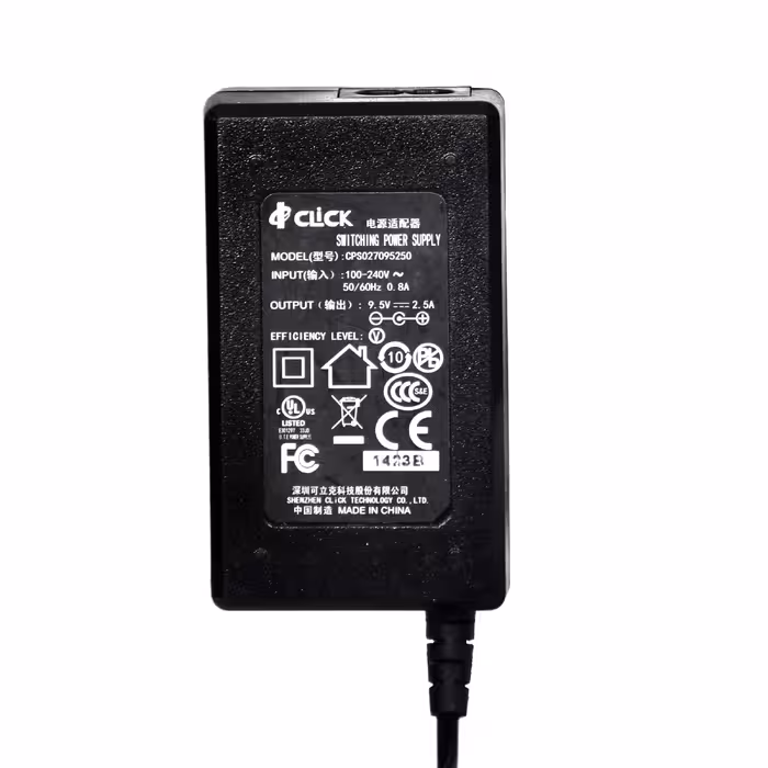 آداپتور 9.5 ولت 2.5 امپر کلیک مدل cps027
