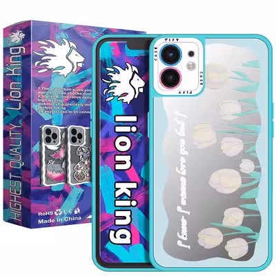   کاور لاین کینگ مدل آینه ایی لاله سبز مناسب برای گوشی موبایل اپل IPhone 12 pro