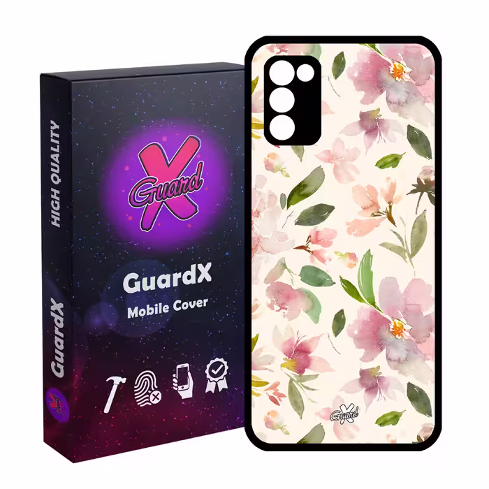 کاور گارد ایکس طرح گل مدل Glass10579 مناسب برای گوشی موبایل سامسونگ Galaxy A03S/A02S/M02S/F02S