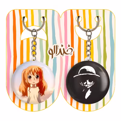 جاکلیدی خندالو مدل لوفی و نامی انیمه وان پیس کد 1722517228 مجموعه 2 عددی