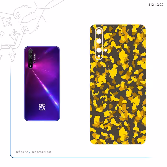 برچسب پوششی ماهوت مدل Yellow Infantry Army مناسب برای گوشی موبایل هوآوی Nova 5T