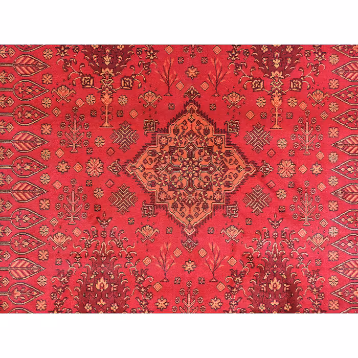 فرش ماشینی زمرد مشهد مدل کهنه نما زمینه لاکی