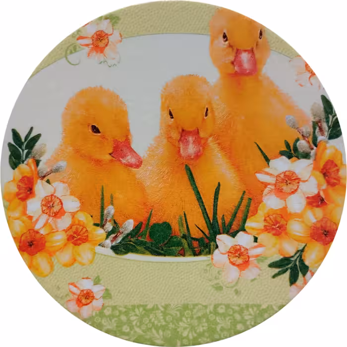 بشقاب دیوارکوب سفالی مدل فانتزی کد 5 مجموعه 2 عددی