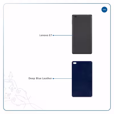 برچسب پوششی ماهوت مدل Deep-Blue-Leather مناسب برای تبلت لنوو E7