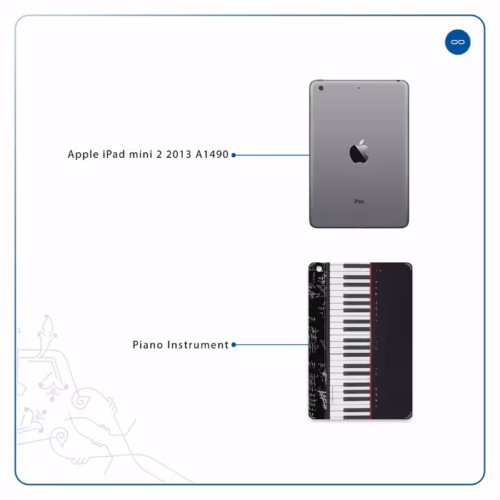 برچسب پوششی ماهوت مدل Piano-Instrument مناسب برای تبلت اپل iPad mini 2 2013 A1490