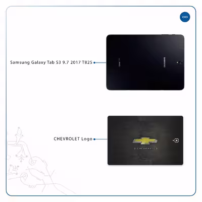 برچسب پوششی ماهوت مدل CHEVROLET-Logo مناسب برای تبلت سامسونگ Galaxy Tab S3 9.7 2017 T825