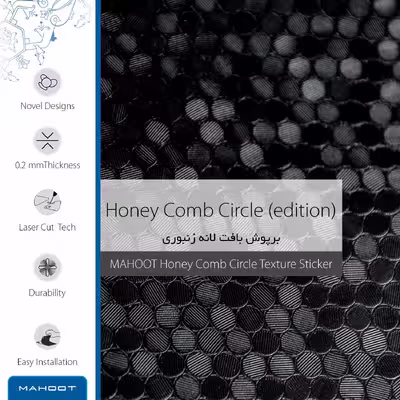 برچسب پوششی ماهوت مدل Honey-Comb-Circle مناسب برای تبلت سامسونگ Galaxy Tab 4 7.0 2014 T230
