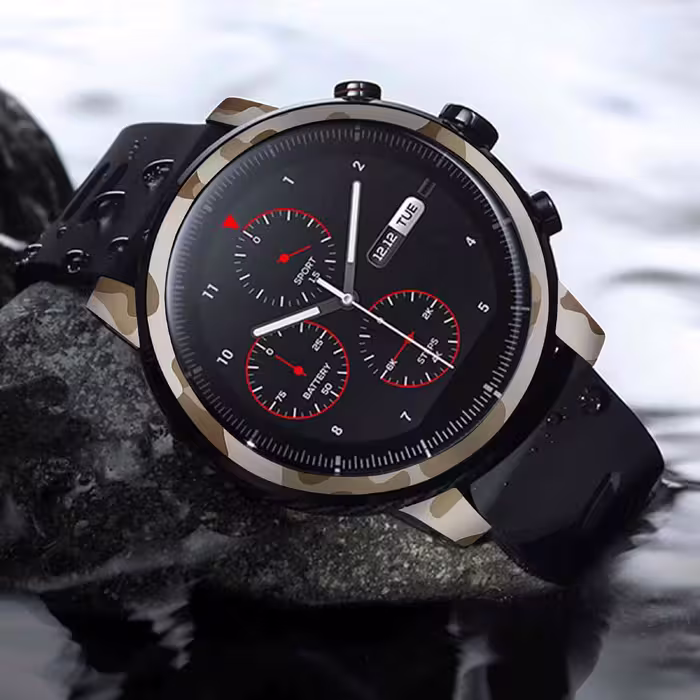 برچسب ماهوت طرح Army Desert مناسب برای ساعت هوشمند شیایومی Amazfit Stratos