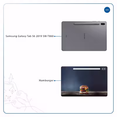 برچسب پوششی ماهوت مدل Hamburger مناسب برای تبلت سامسونگ Galaxy Tab S6 2019 SM-T860