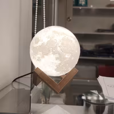 آباژور رومیزی مدل کره ماه M3