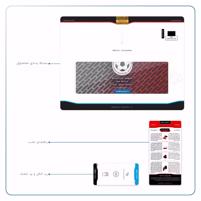 برچسب پوششی ماهوت مدل Iran-National-Football-Team مناسب برای تبلت اپل iPad Air 2 2014 A1566