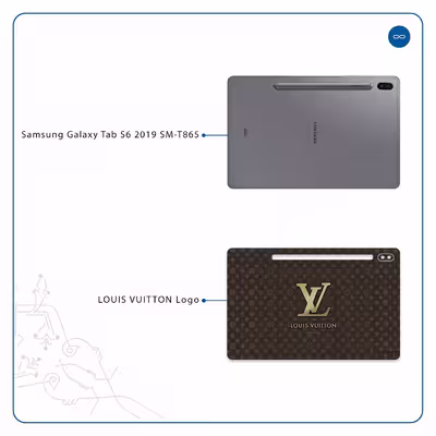 برچسب پوششی ماهوت مدل LOUIS-VUITTON-Logo مناسب برای تبلت سامسونگ Galaxy Tab S6 2019 SM-T865