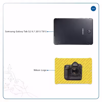 برچسب پوششی ماهوت مدل Nikon-Logo مناسب برای تبلت سامسونگ Galaxy Tab S2 9.7 2015 T815