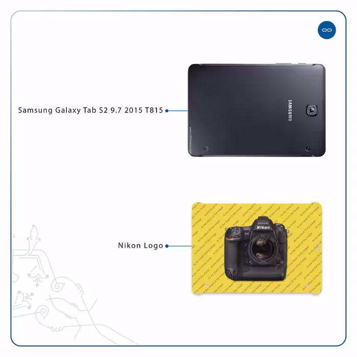 برچسب پوششی ماهوت مدل Nikon-Logo مناسب برای تبلت سامسونگ Galaxy Tab S2 9.7 2015 T815