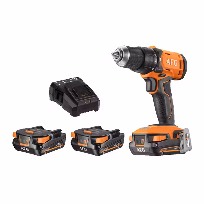 کیت دریل 18 ولت شارژی 3 باتری AEG مدل BSB18G4-203TB LK3