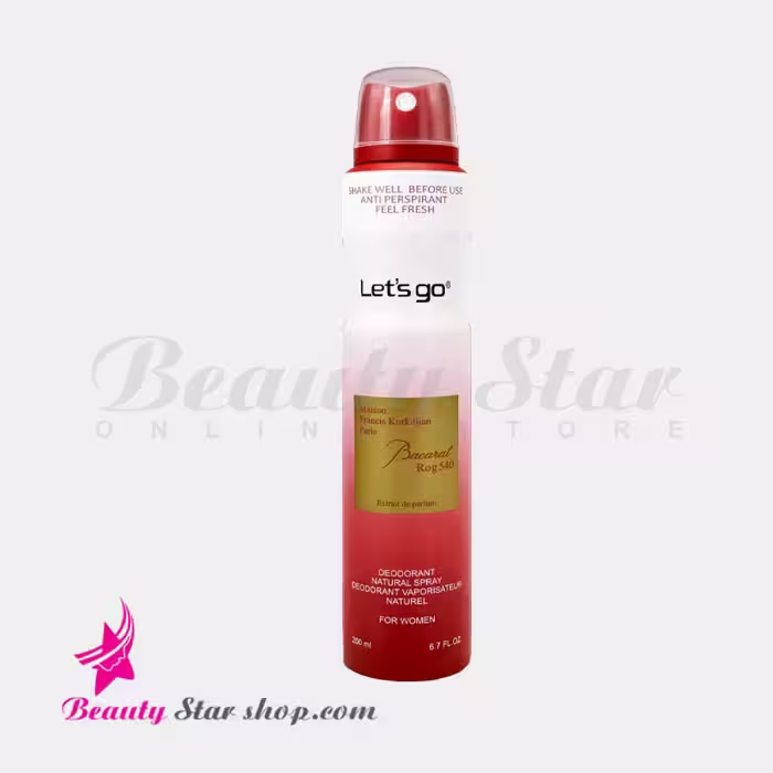 اسپری خوشبو کننده بدن زنانه لتس گو مدل Barakkat Rouge 540 حجم 200 میلی لیتر