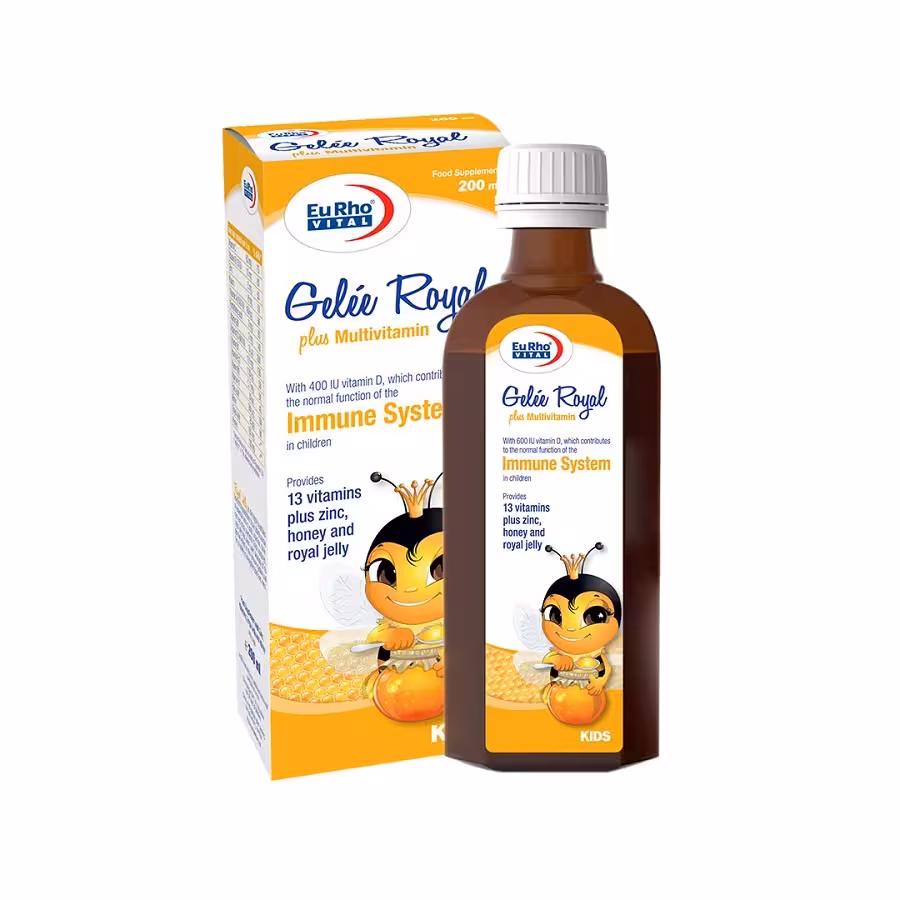 شربت ژل رویال پلاس مولتی ویتامین یوروویتال 200 میلی‌لیتر | EuroVital Royal Jelly Plus Multivitamin Syrup 200ml