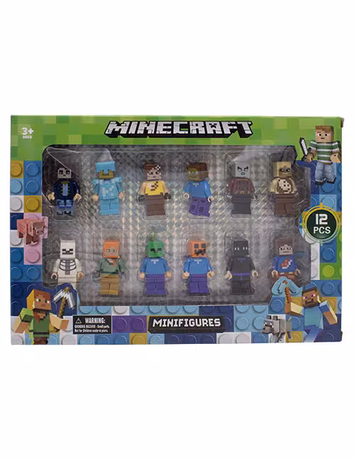 مجموعه 12 عددی مینی فیگورهای لگویی ماینکرافت