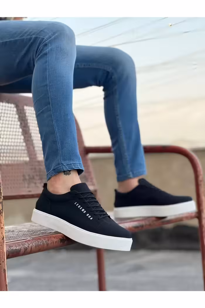 توری سیاه و سفید Nubuk توری راحت راحت کفش روزانه کف پا – 2558