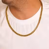 زنجیر استیل 304 کارتیه 7 میل طلایی - نماد اصالت و زیبایی z8.