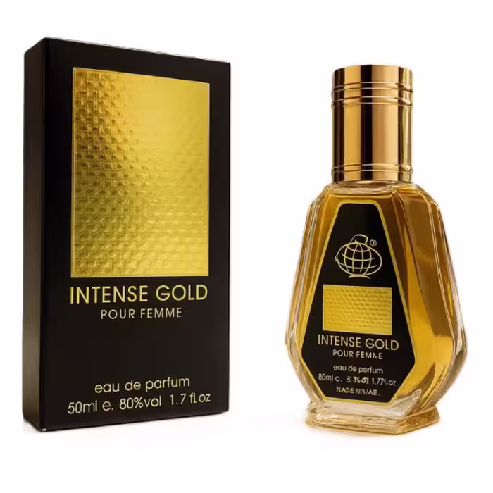 ادکلن اینتنس گلد پور فمه فراگرنس ورد (Fragrance World)، حجم 50 میلی لیتر