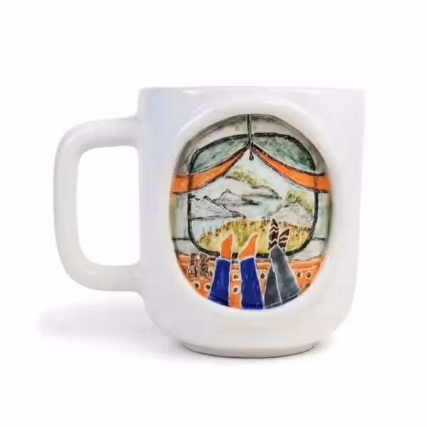 ماگ خلق طرح چشم‌انداز کوهستان