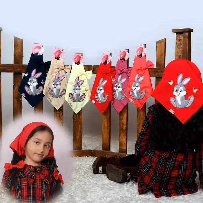 دستمال سر سایز بزرگ گلدوزی شده و چاپی جنس تترون  کیفیت عالی